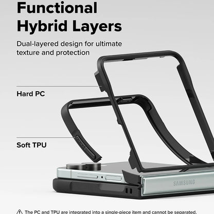 Case for Samsung Galaxy Z Flip7 F766, Ringke, Onyx, Black