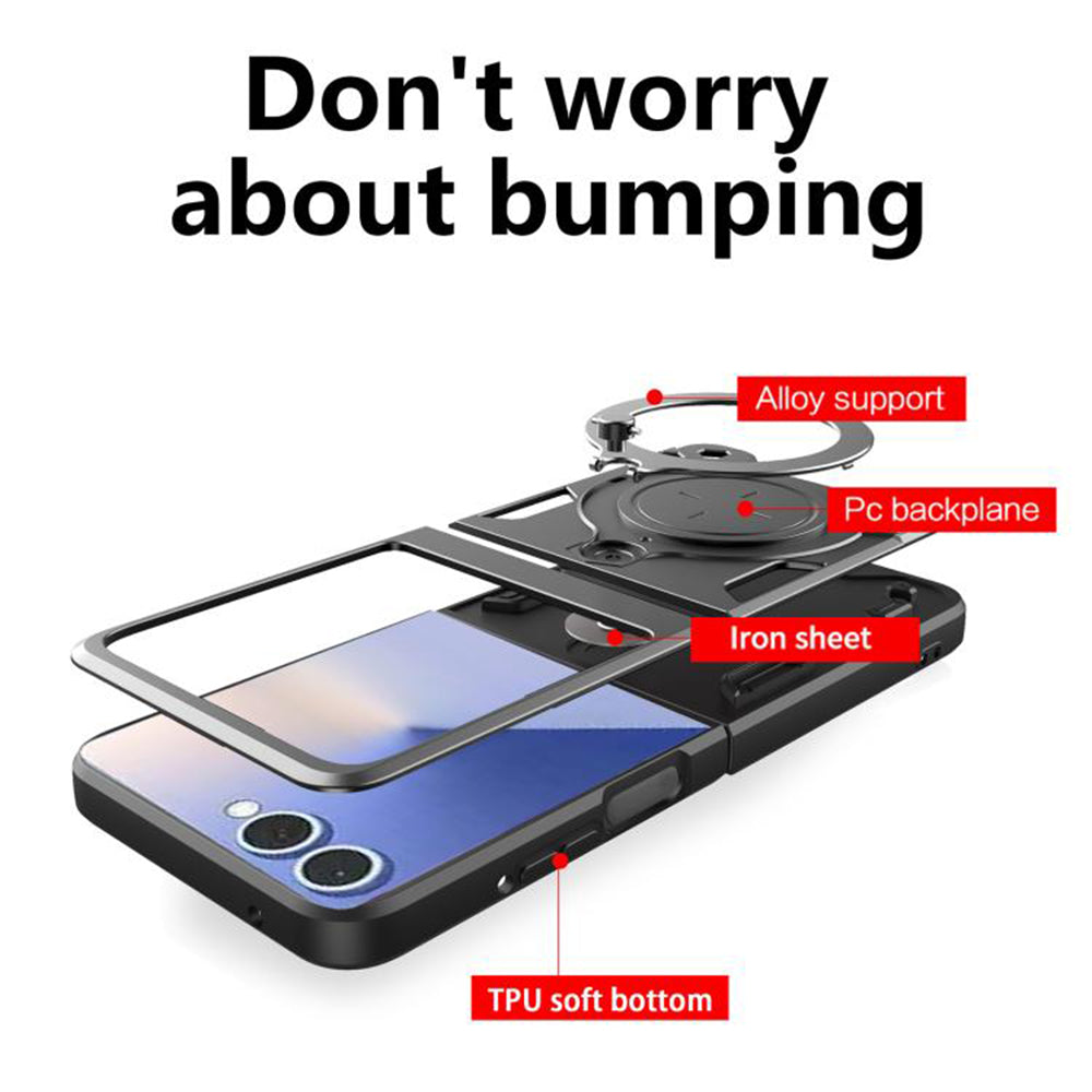 Puzdro pre Samsung Galaxy Z Flip7 F766, Techsuit, CamGuard Pro, Fialová