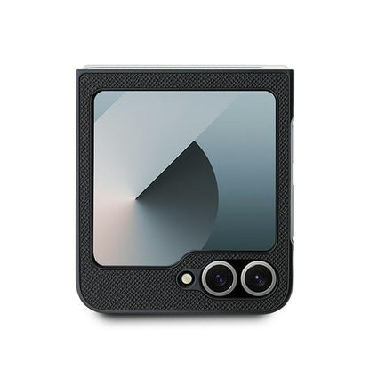 Puzdro pre Samsung Galaxy Z Flip7 FE F761 / Z Flip6 F741, Karl Lagerfeld, Saffiano Karl & Choupette Metal, Čierne