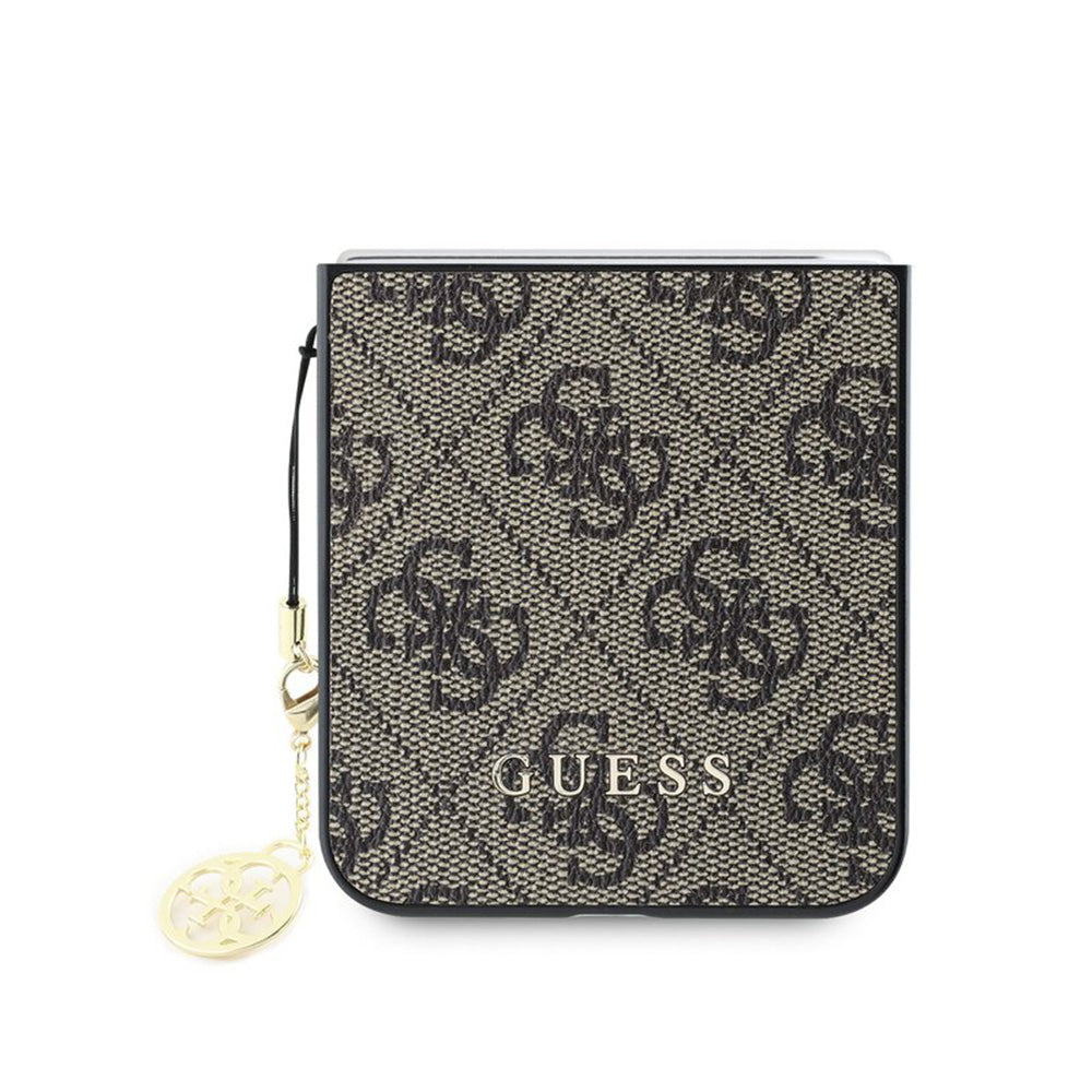 Puzdro pre Samsung Galaxy Z Flip7 FE F761 / Z Flip6 F741, Guess, 4G Charm, Hnedá