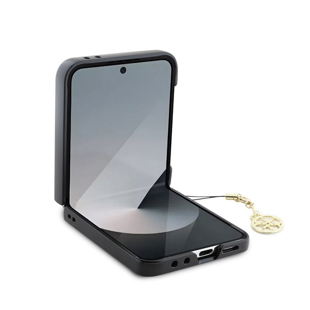 Puzdro pre Samsung Galaxy Z Flip7 FE F761 / Z Flip6 F741, Guess, 4G Charm, Hnedá