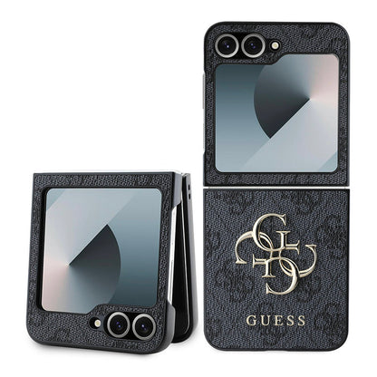 Puzdro pre Samsung Galaxy Z Flip7 FE F761 / Z Flip6 F741, Guess, 4G Metal Logo, Čierne