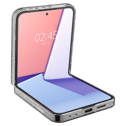 Puzdro pre Samsung Galaxy Z Flip7 FE F761 / Z Flip6 F741, Spigen, Air Skin Gliiter, Priehľadné