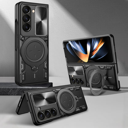Puzdro pre Samsung Galaxy Z Fold6 F956, Techsuit, CamGuard Pro, Fialová