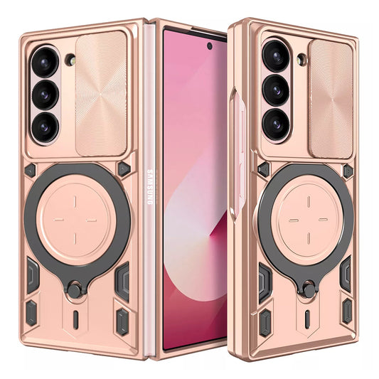 Puzdro pre Samsung Galaxy Z Fold6 F956, Techsuit, CamGuard Pro, Ružovo-zlaté