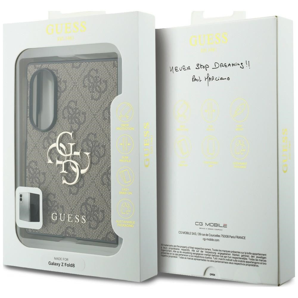 Puzdro pre Samsung Galaxy Z Fold8 F971, Guess, 4G Big Logo, Hnedé