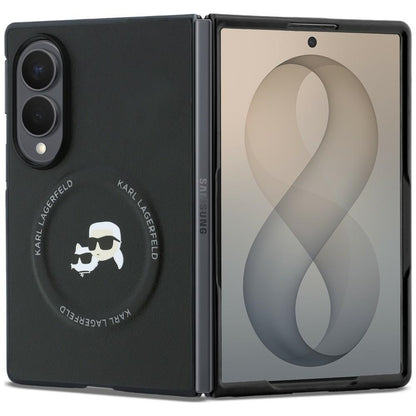 Puzdro na Samsung Galaxy Z Fold8 F971, Karl Lagerfeld, Karl & Choupette Head Pin, Čierna