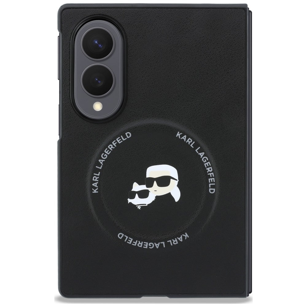 Puzdro na Samsung Galaxy Z Fold8 F971, Karl Lagerfeld, Karl & Choupette Head Pin, Čierna