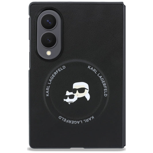 Puzdro na Samsung Galaxy Z Fold8 F971, Karl Lagerfeld, Karl & Choupette Head Pin, Čierna