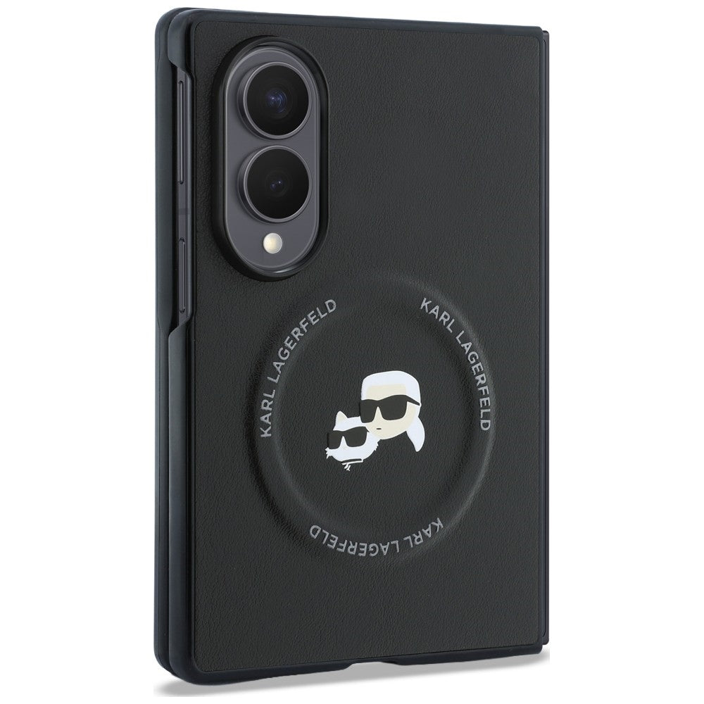 Puzdro na Samsung Galaxy Z Fold8 F971, Karl Lagerfeld, Karl & Choupette Head Pin, Čierna