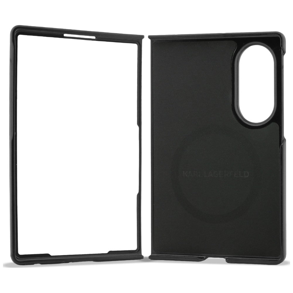 Puzdro na Samsung Galaxy Z Fold8 F971, Karl Lagerfeld, Karl & Choupette Head Pin, Čierna