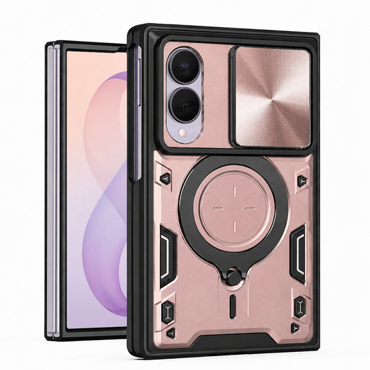 Puzdro na Samsung Galaxy Z Fold8 F971, Techsuit, CamGuard Pro, Ružovo-zlaté