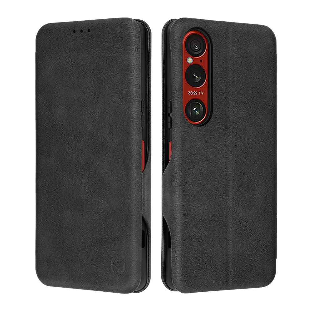 Puzdro pre Sony Xperia 1 VI, Techsuit, Safe Wallet Plus, Čierne