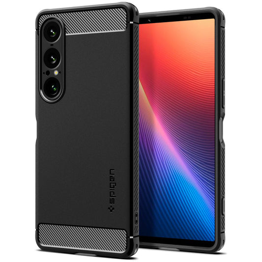 Puzdro pre Sony Xperia 1 VII, Spigen, Rugged Armor, Matná Čierna
