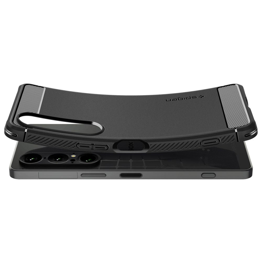 Puzdro pre Sony Xperia 1 VII, Spigen, Rugged Armor, Matná Čierna
