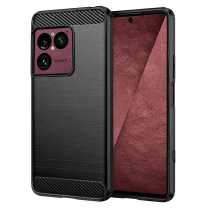 Puzdro pre Sony Xperia 1 VIII, Techsuit, Karbón, Čierne
