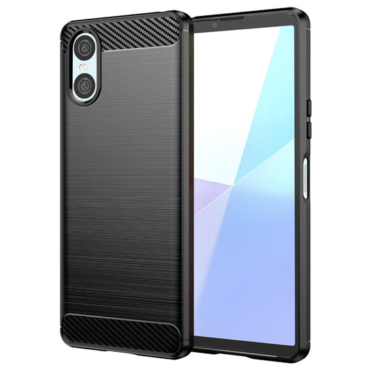 Puzdro pre Sony Xperia 10 VI, Techsuit, Karbón, Čierne