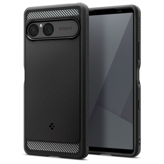Puzdro pre Sony Xperia 10 VII, Spigen, Rugged Armor, Čierne