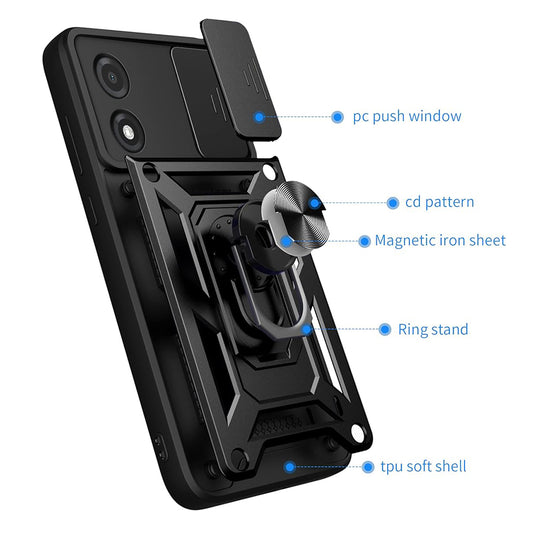 Puzdro pre Tecno Pova 5 Pro, Techsuit, CamShield, Čierne