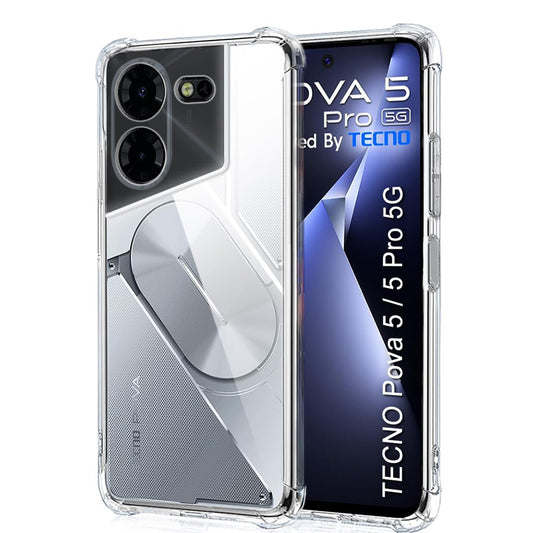 Obal na Tecno Pova 5 Pro, Techsuit, nárazuvzdorný priehľadný, transparentný