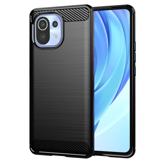 Obal na Xiaomi 11 Lite 5G NE / Mi 11 Lite 5G / 11 Lite, Techsuit, Karbón, Čierny
