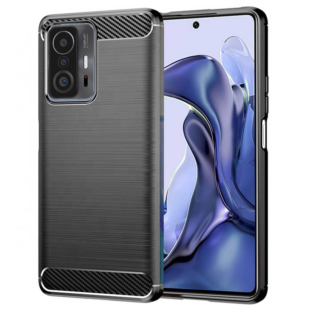 Puzdro pre Xiaomi 11T / 11T Pro, Techsuit, Karbón, Čierne