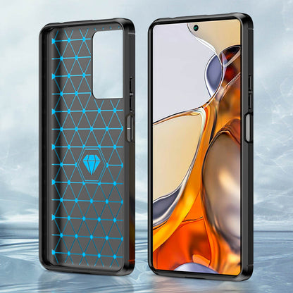 Puzdro pre Xiaomi 11T / 11T Pro, Techsuit, Karbón, Čierne