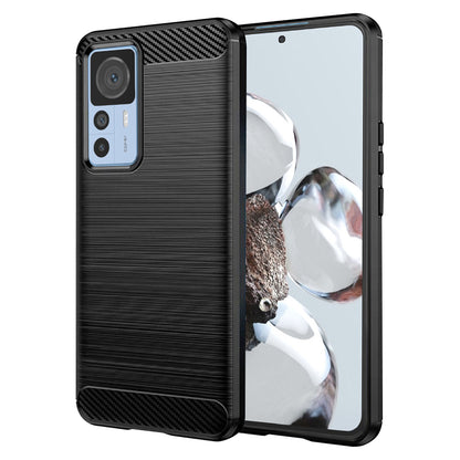 Puzdro pre Xiaomi 12T / 12T Pro, Techsuit, Karbón, Čierne