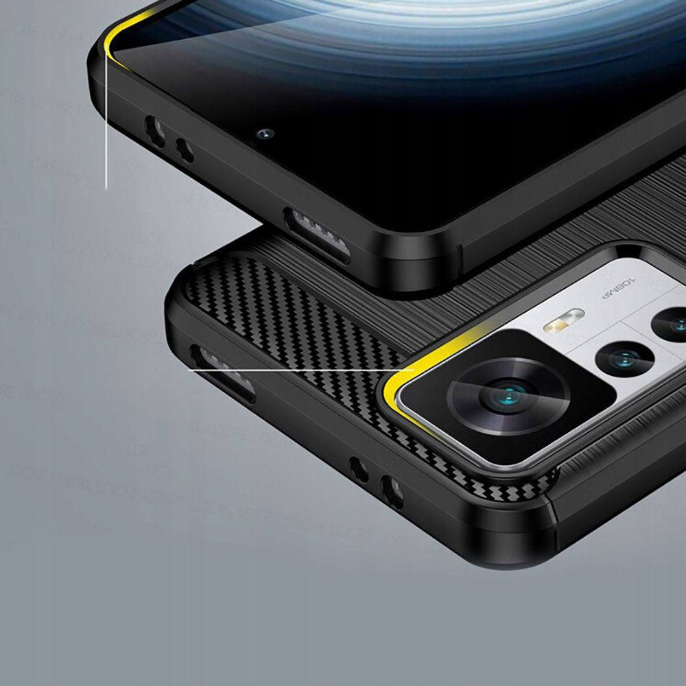 Puzdro pre Xiaomi 12T / 12T Pro, Techsuit, Karbón, Čierne