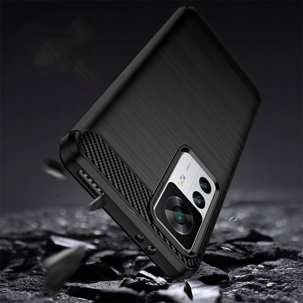 Puzdro pre Xiaomi 12T / 12T Pro, Techsuit, Karbón, Čierne