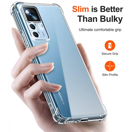 Obal na Xiaomi 12T / 12T Pro, Techsuit, nárazuvzdorný priehľadný, transparentný