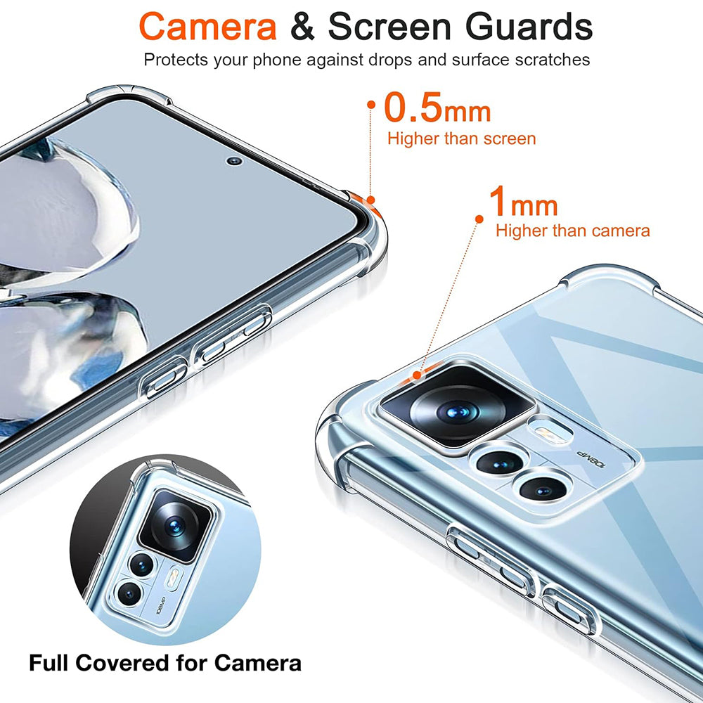Obal na Xiaomi 12T / 12T Pro, Techsuit, nárazuvzdorný priehľadný, transparentný