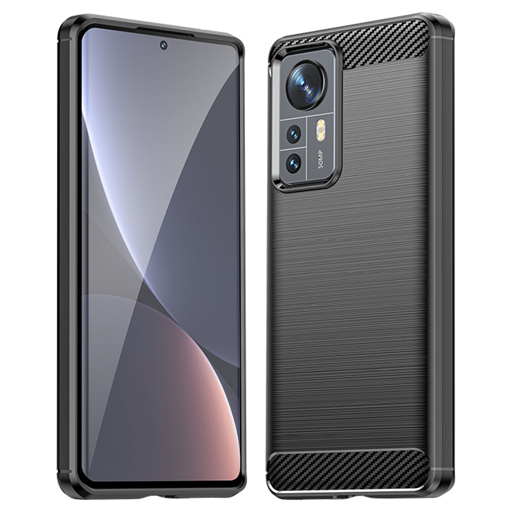 Puzdro pre Xiaomi 12X / 12, Techsuit, Karbón, Čierne