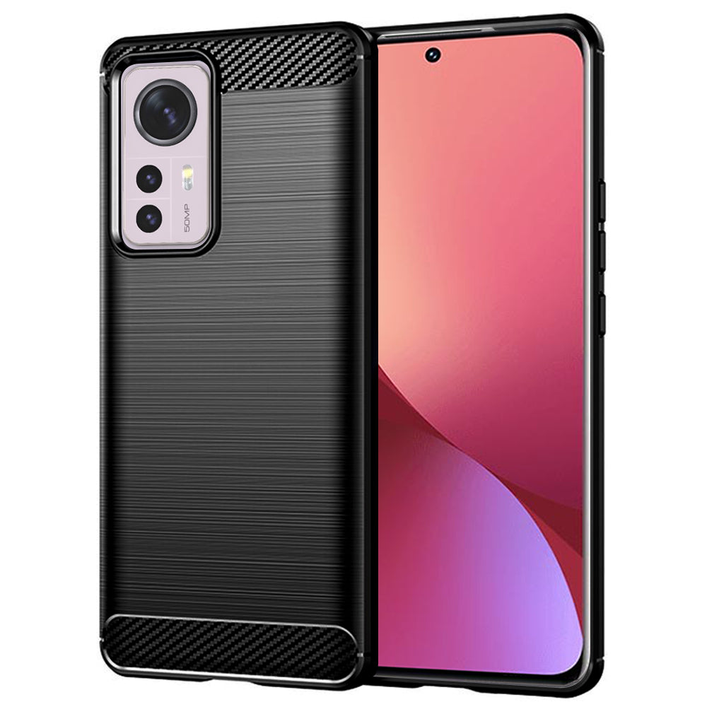 Puzdro pre Xiaomi 12X / 12, Techsuit, Karbón, Čierne