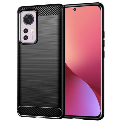 Puzdro pre Xiaomi 12X / 12, Techsuit, Karbón, Čierne