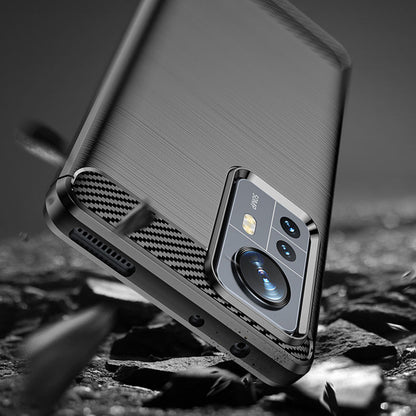 Puzdro pre Xiaomi 12X / 12, Techsuit, Karbón, Čierne