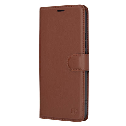 Puzdro pre Xiaomi 14 Pro, Techsuit, kožené folio, hnedé