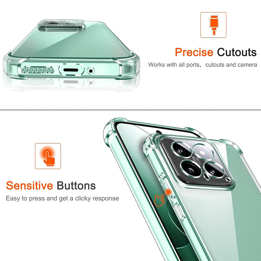 Puzdro pre Xiaomi 14 Pro, Techsuit, Shockproof Clear, Transparent