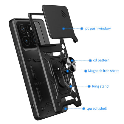 Puzdro pre Xiaomi 14T, Techsuit, CamShield, Čierne