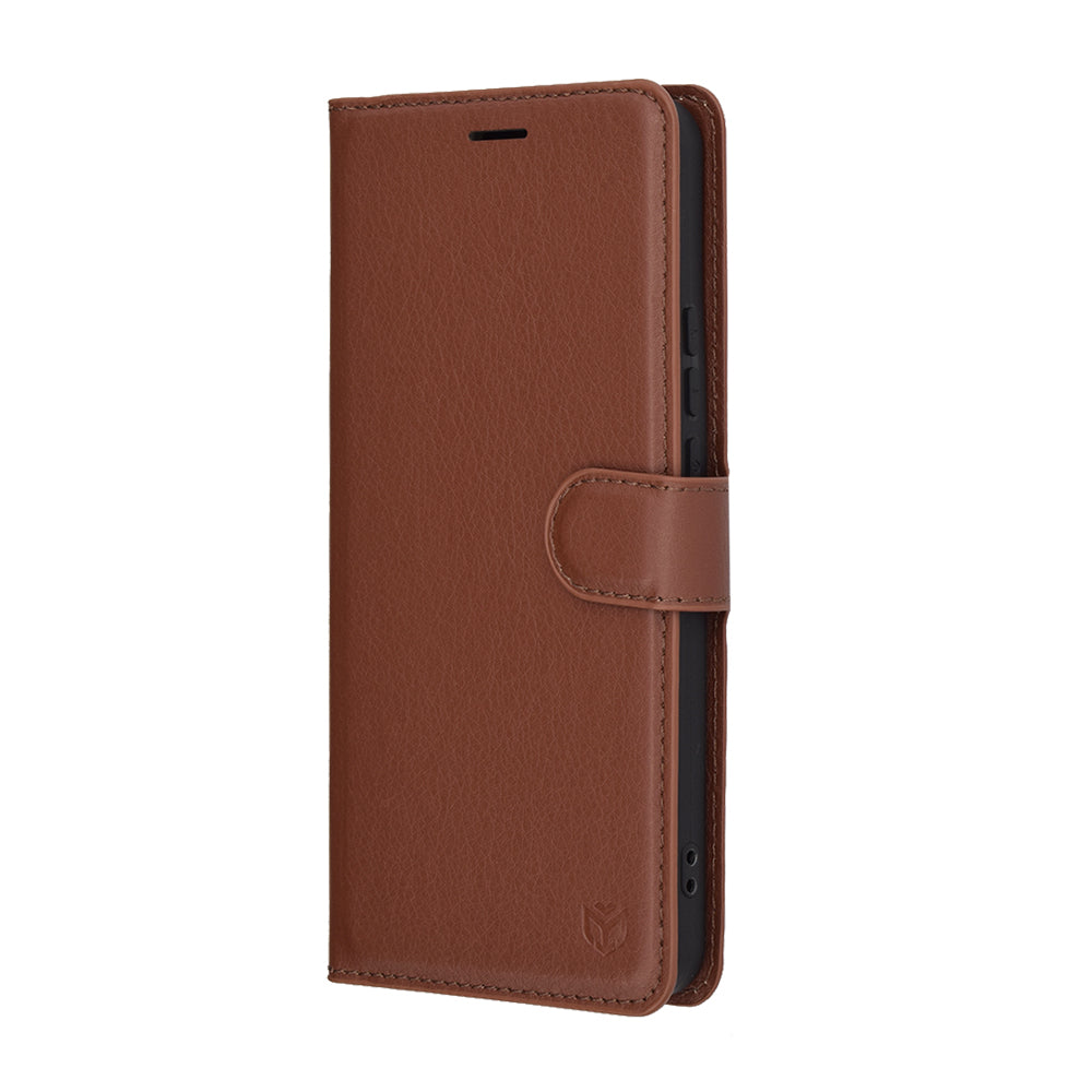 Puzdro pre Xiaomi 15 Ultra, Techsuit, kožené folio, hnedé