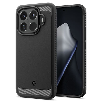 Puzdro pre Xiaomi 15T Pro, Spigen, Rugged Armor, Čierne ACS11152