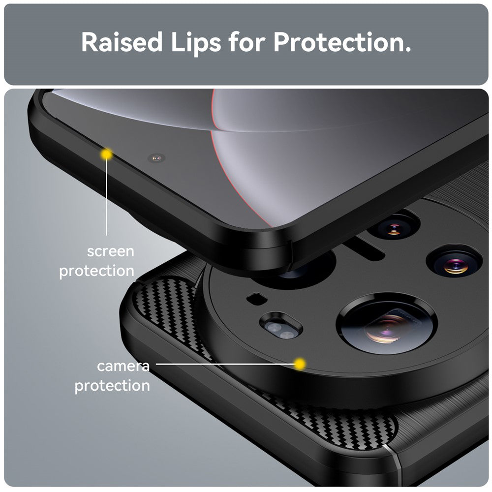 Puzdro pre Xiaomi 17 Ultra, Techsuit, Carbon, Čierne