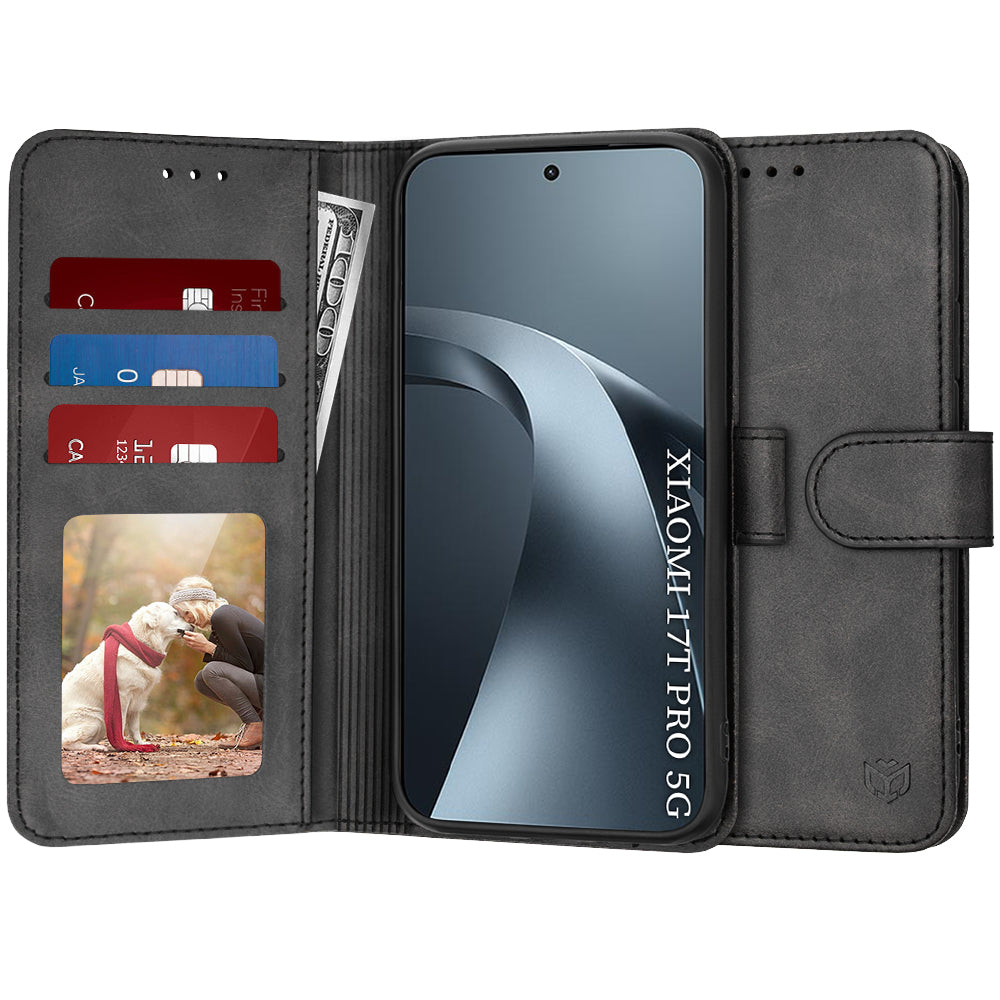Puzdro pre Xiaomi 17T Pro, Techsuit, Diary Book, čierne