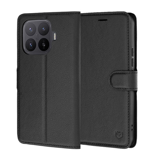 Puzdro pre Xiaomi 17T Pro, Techsuit, kožené folio, čierne