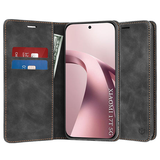 Puzdro pre Xiaomi 17T, Techsuit, Confy, Čierne
