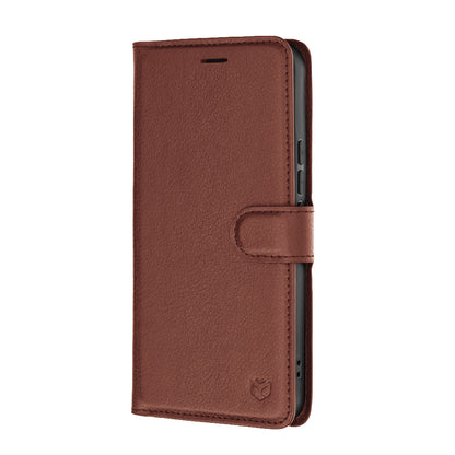 Puzdro na Xiaomi 17T, Techsuit, kožené folio, hnedé