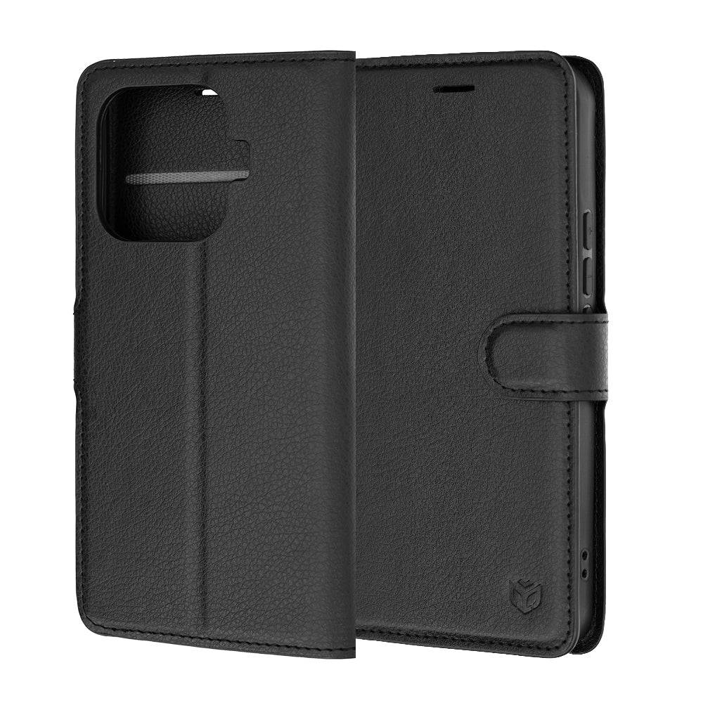 Puzdro pre Xiaomi 17T, Techsuit, kožené folio, čierne