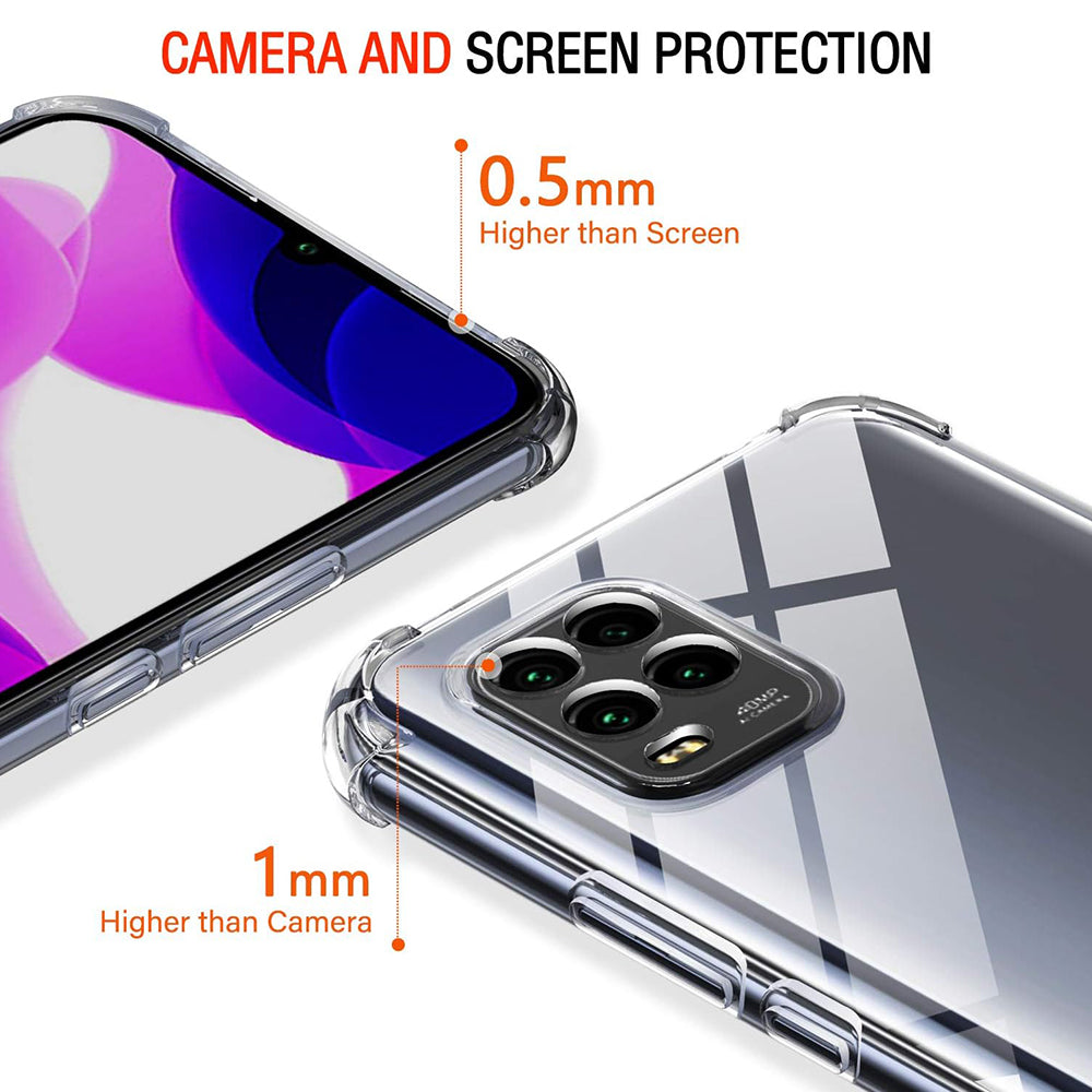 Obal na Xiaomi Mi 10 Lite 5G, Techsuit, nárazuvzdorný priehľadný, transparentný