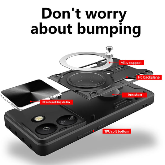 Puzdro pre Xiaomi Poco C65 / Redmi 13C, Techsuit, CamGuard Pro, Čierna