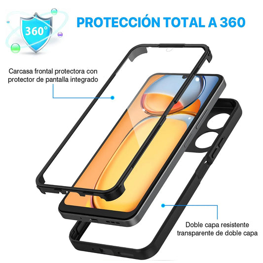 Puzdro pre Xiaomi Poco C65 / Redmi 13C, Techsuit, ColorVerse 360, Čierna